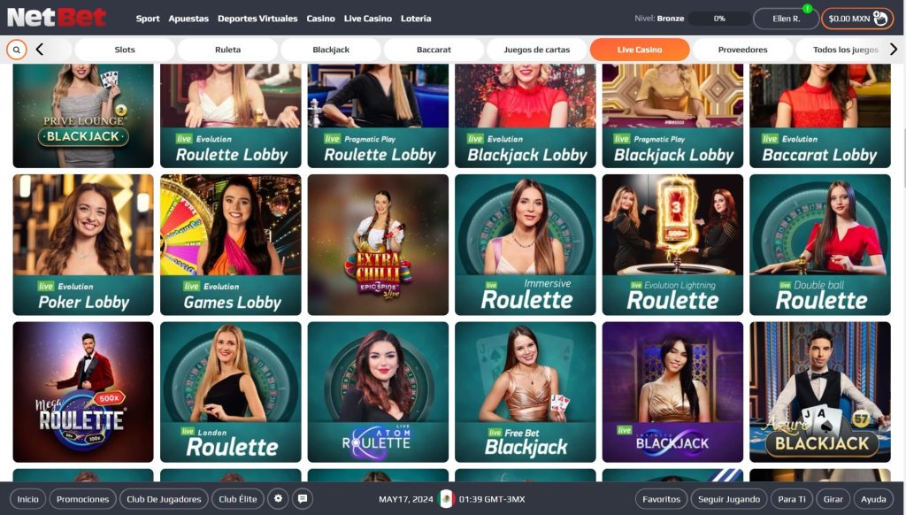 Casino en vivo, NetBet