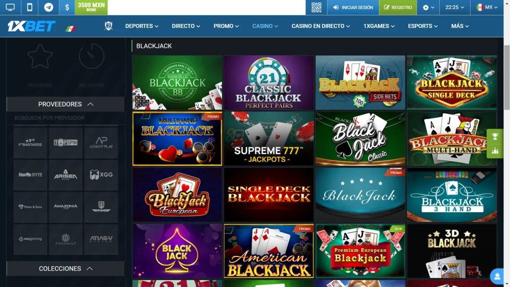 Blackjack en 1xBet